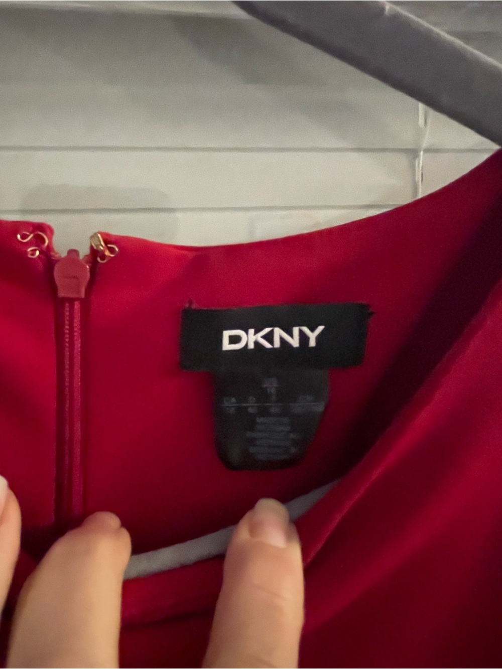 DKNY Red Short-Sleeve Dress - Women's size 16 - Picture 3 of 5